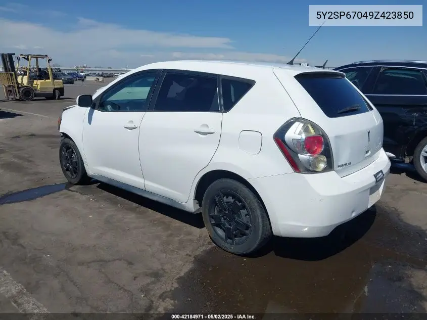 2009 Pontiac Vibe VIN: 5Y2SP67049Z423850 Lot: 42184971
