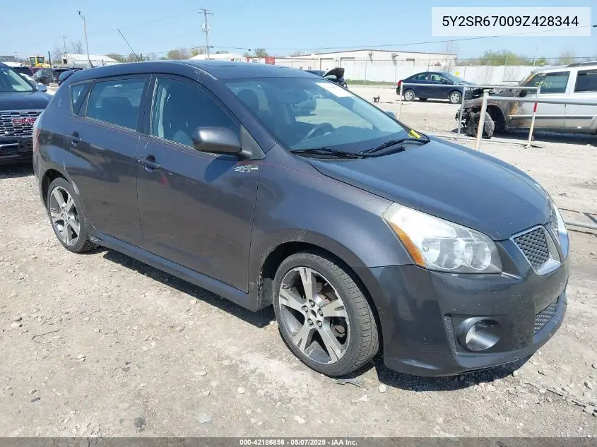 2009 Pontiac Vibe Gt VIN: 5Y2SR67009Z428344 Lot: 42186856