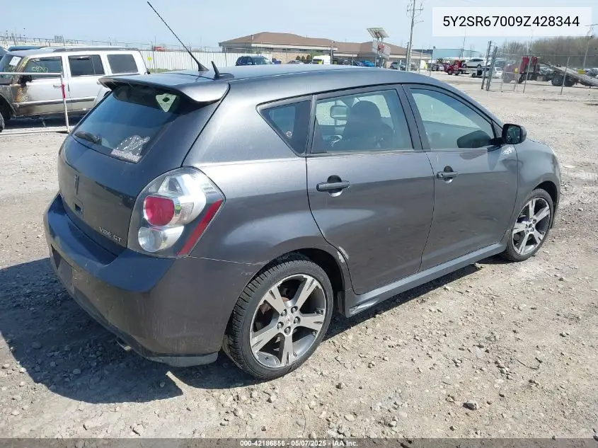 2009 Pontiac Vibe Gt VIN: 5Y2SR67009Z428344 Lot: 42186856