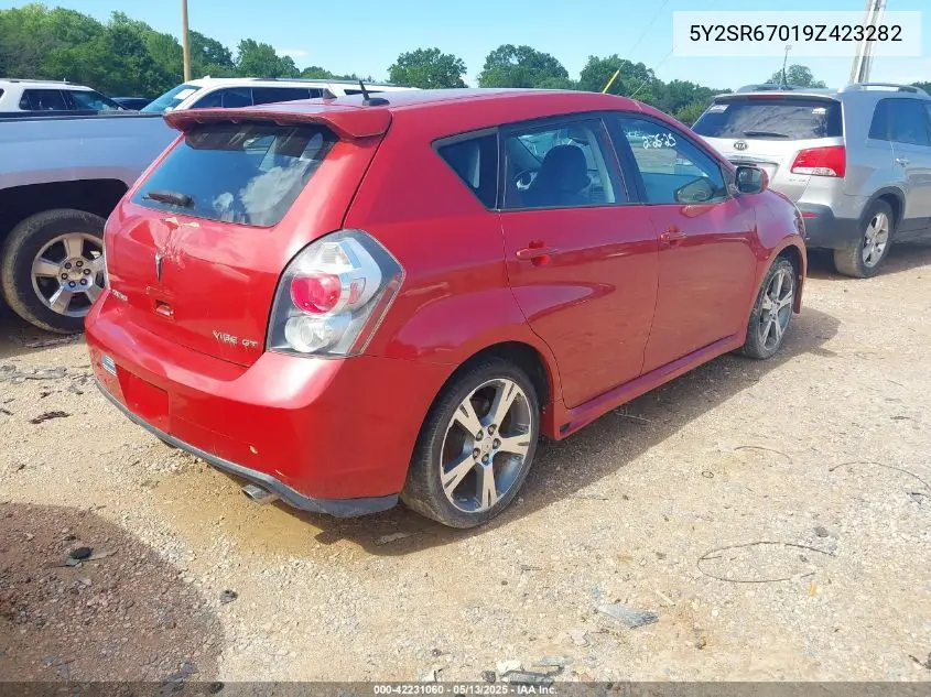 2009 Pontiac Vibe Gt VIN: 5Y2SR67019Z423282 Lot: 42231060