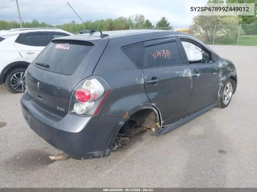 2009 Pontiac Vibe VIN: 5Y2SP67899Z449012 Lot: 42243359