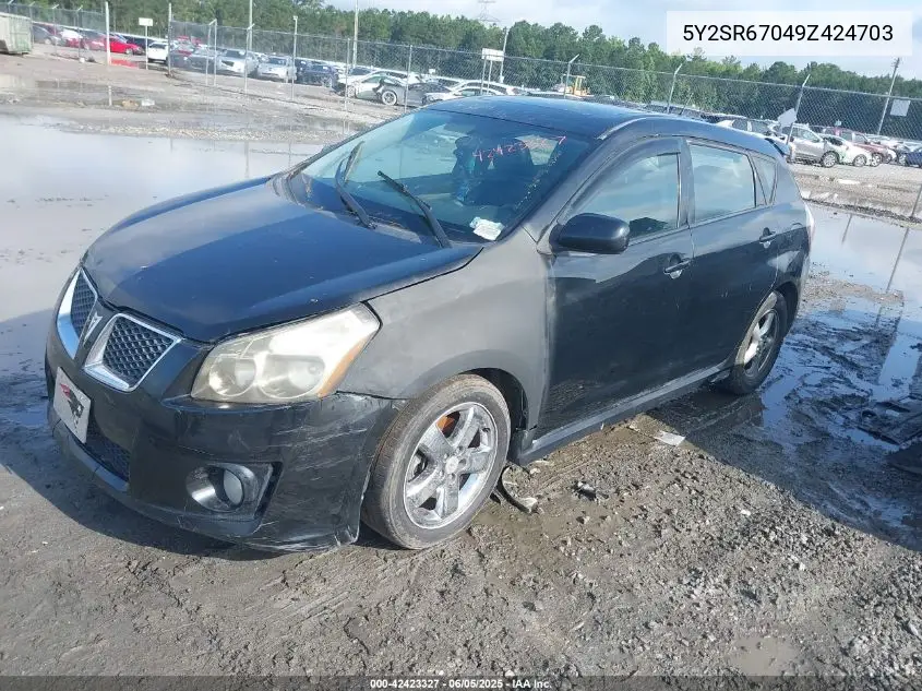 2009 Pontiac Vibe Gt VIN: 5Y2SR67049Z424703 Lot: 42423327