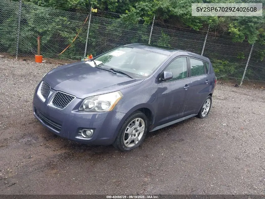 2009 Pontiac Vibe VIN: 5Y2SP67029Z402608 Lot: 42458729
