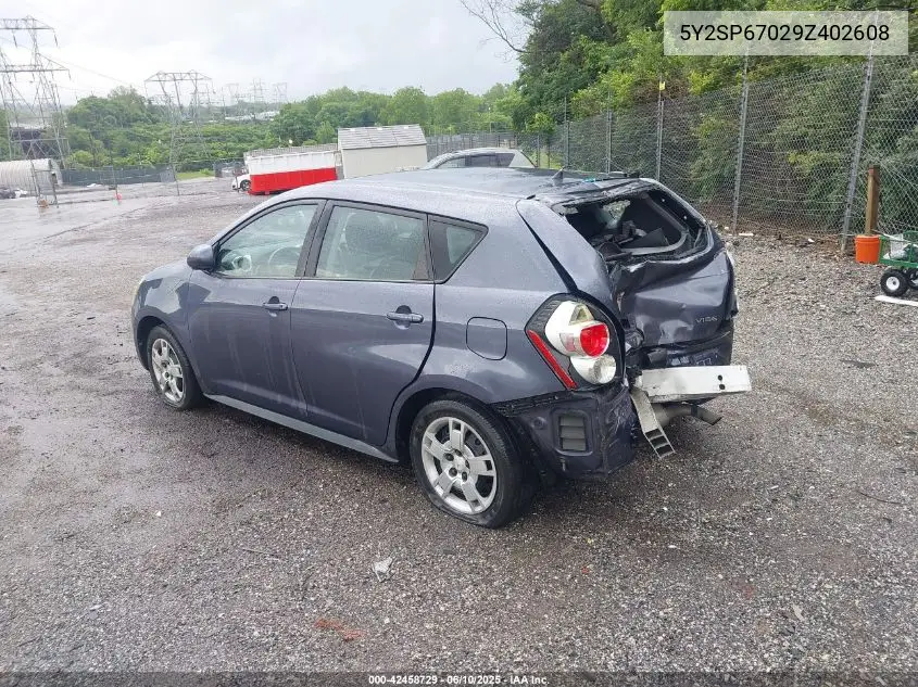 2009 Pontiac Vibe VIN: 5Y2SP67029Z402608 Lot: 42458729