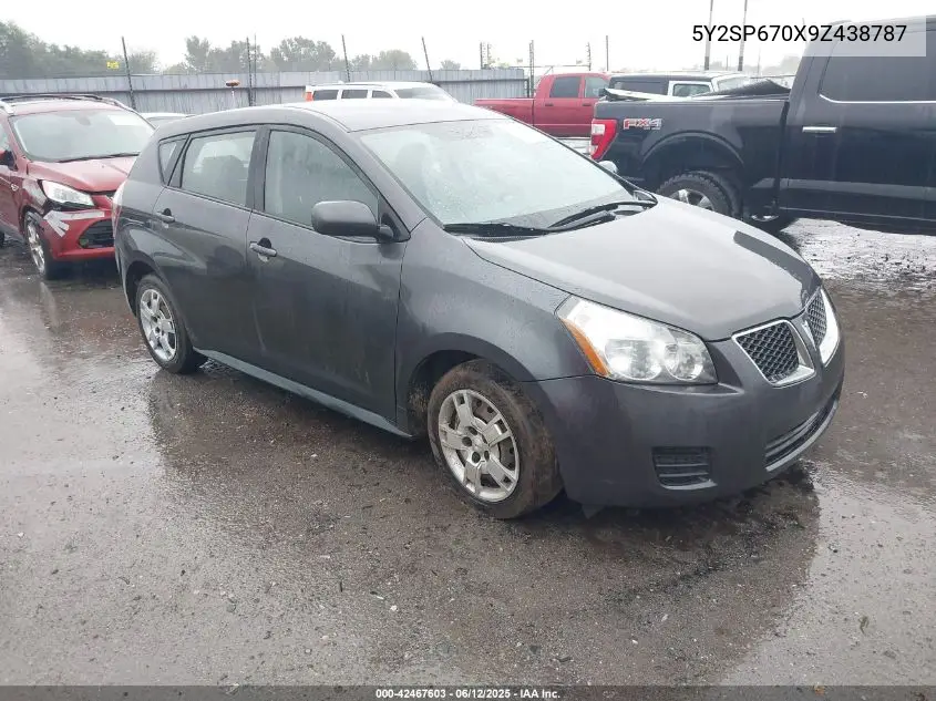 2009 Pontiac Vibe VIN: 5Y2SP670X9Z438787 Lot: 42467603