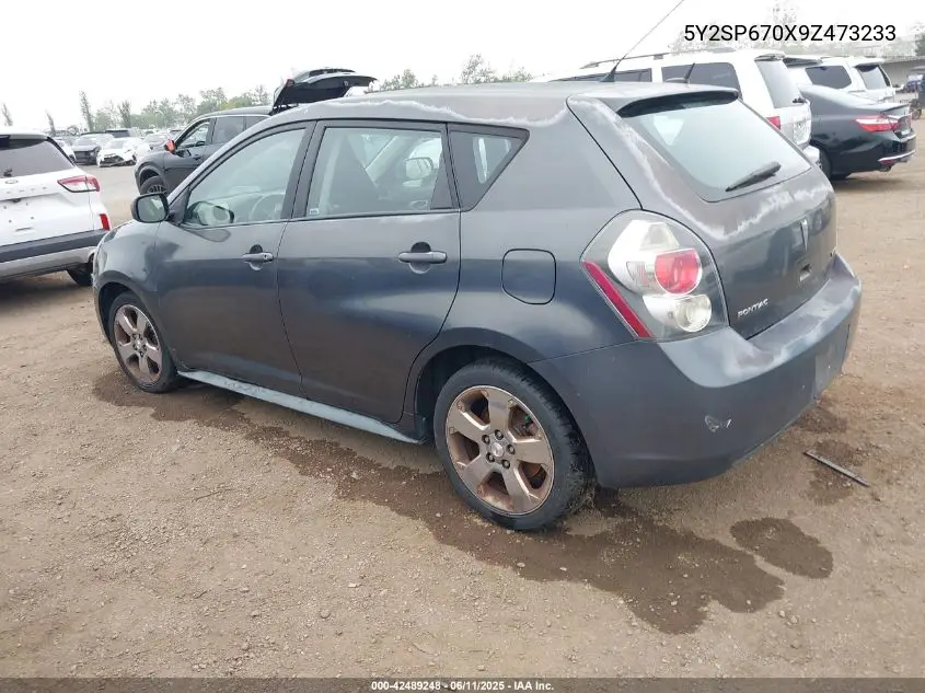 2009 Pontiac Vibe VIN: 5Y2SP670X9Z473233 Lot: 42489248