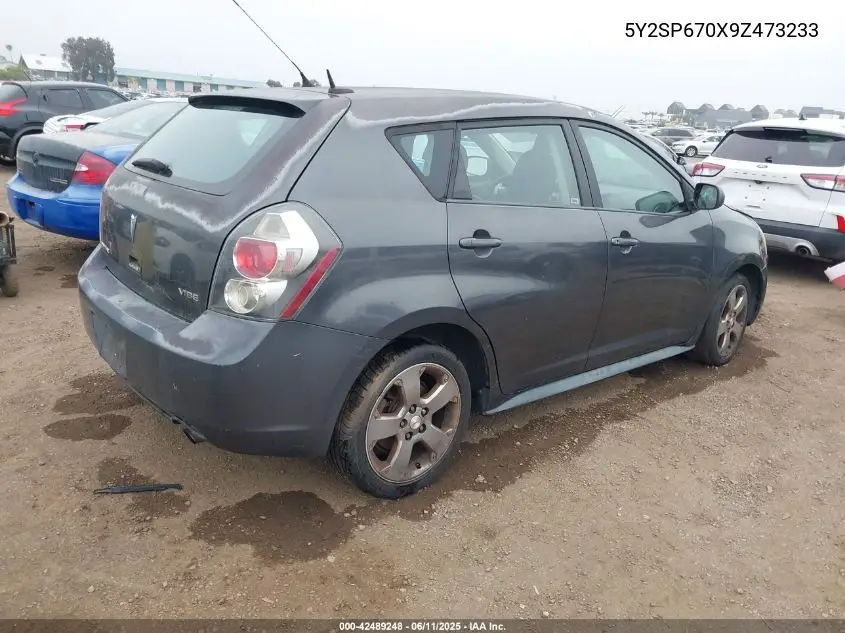 2009 Pontiac Vibe VIN: 5Y2SP670X9Z473233 Lot: 42489248