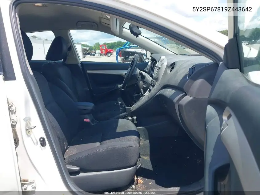 2009 Pontiac Vibe VIN: 5Y2SP67819Z443642 Lot: 42551000