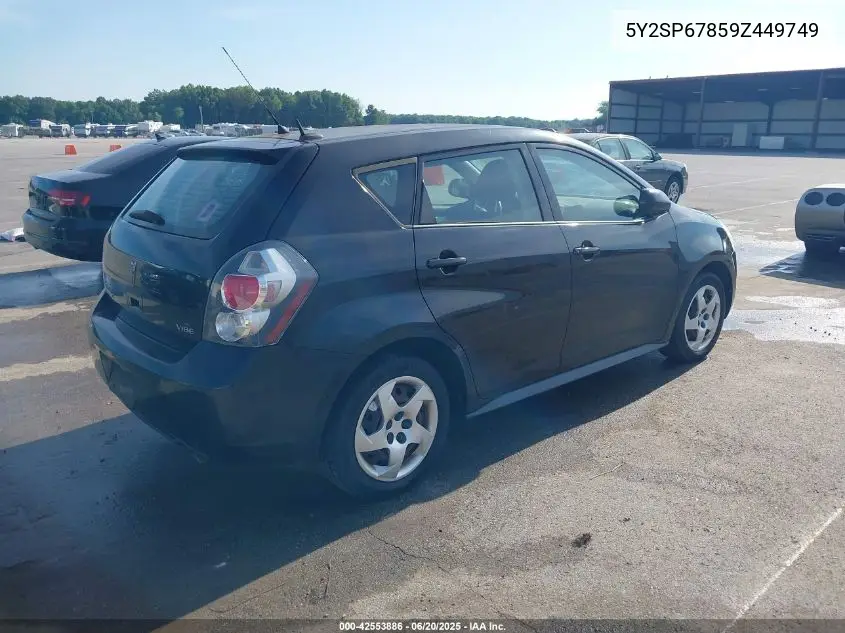 2009 Pontiac Vibe VIN: 5Y2SP67859Z449749 Lot: 42553886