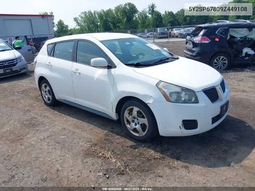 2009 Pontiac Vibe VIN: 5Y2SP67809Z449108 Lot: 42582455