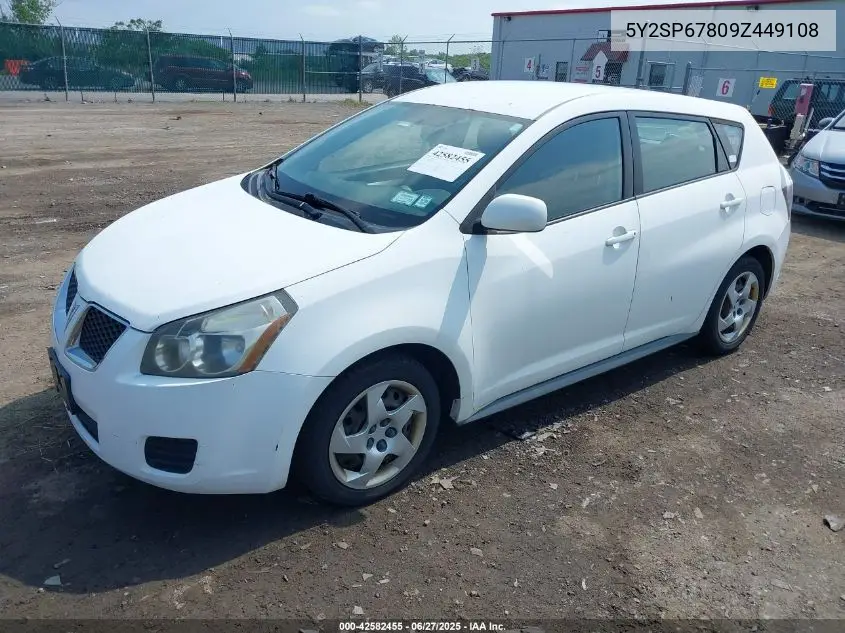 2009 Pontiac Vibe VIN: 5Y2SP67809Z449108 Lot: 42582455
