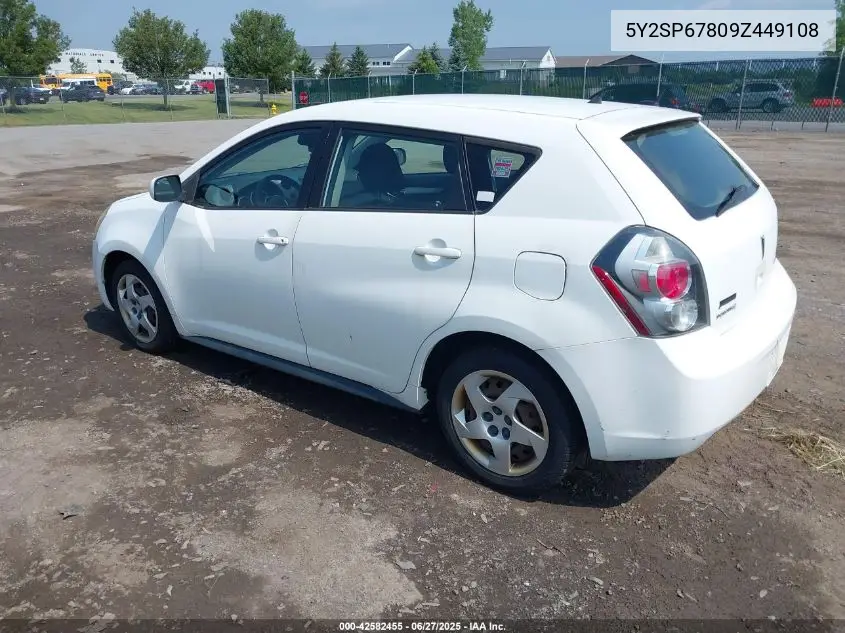 2009 Pontiac Vibe VIN: 5Y2SP67809Z449108 Lot: 42582455