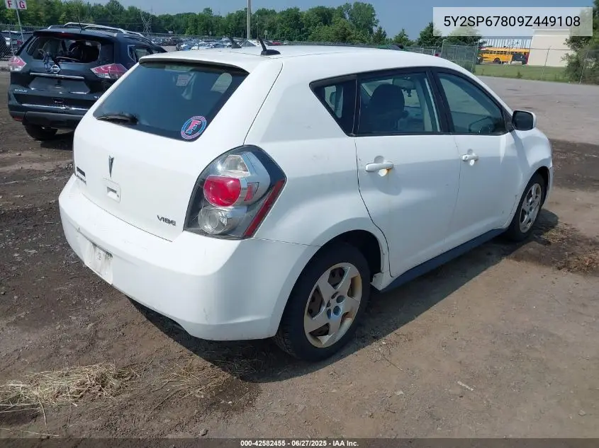 2009 Pontiac Vibe VIN: 5Y2SP67809Z449108 Lot: 42582455