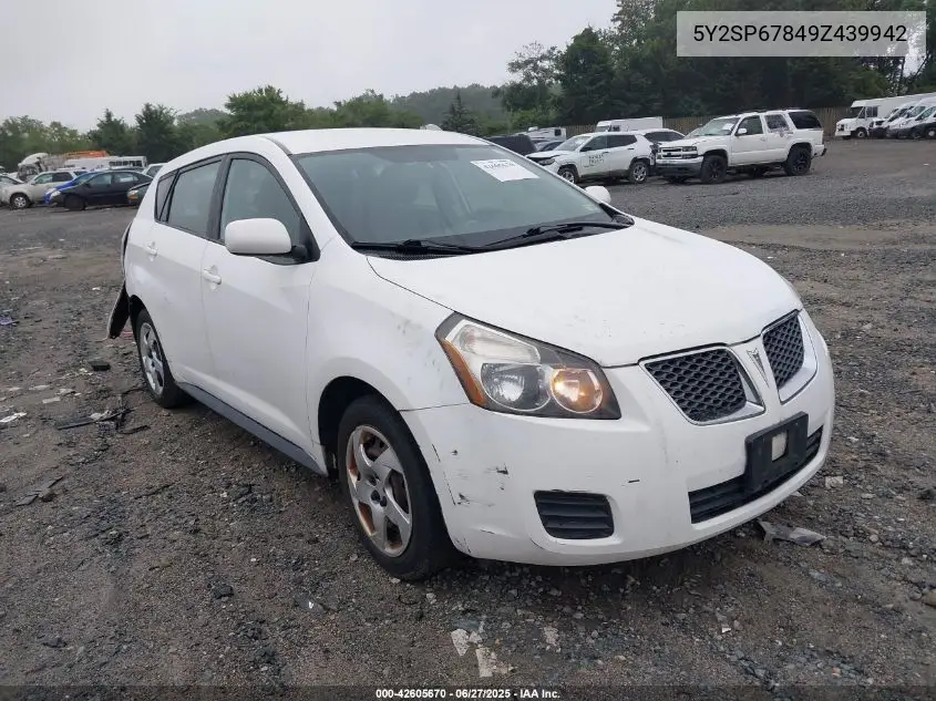 2009 Pontiac Vibe VIN: 5Y2SP67849Z439942 Lot: 42605670