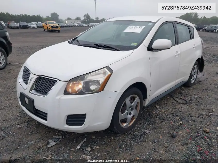 2009 Pontiac Vibe VIN: 5Y2SP67849Z439942 Lot: 42605670