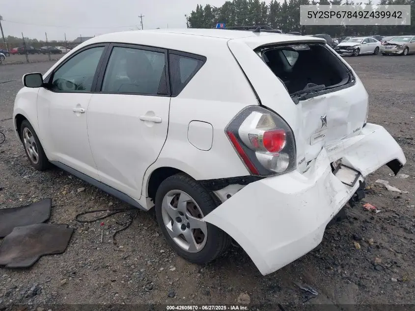 2009 Pontiac Vibe VIN: 5Y2SP67849Z439942 Lot: 42605670