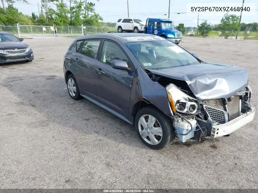 2009 Pontiac Vibe VIN: 5Y2SP670X9Z468940 Lot: 42620063