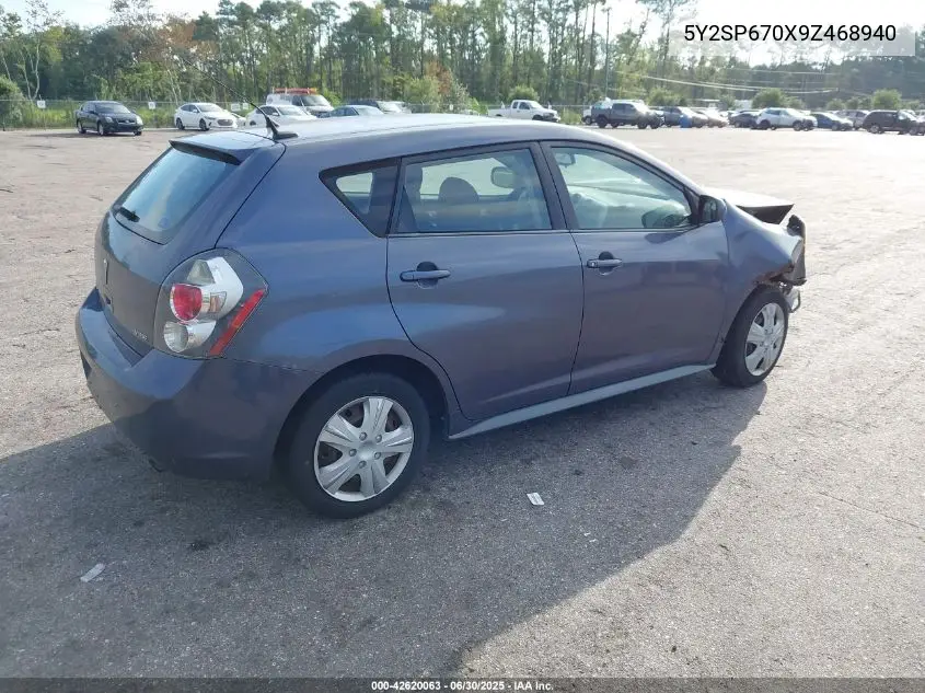 2009 Pontiac Vibe VIN: 5Y2SP670X9Z468940 Lot: 42620063