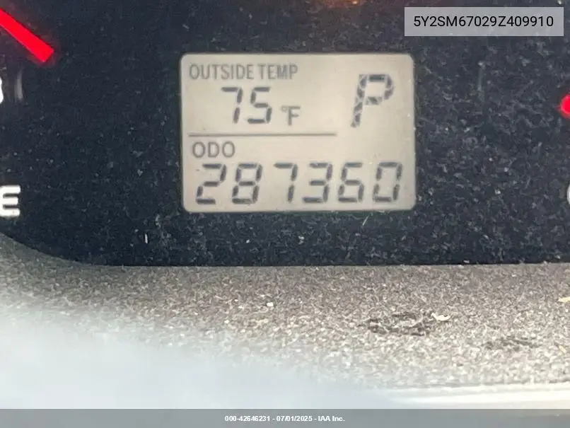 2009 Pontiac Vibe VIN: 5Y2SM67029Z409910 Lot: 42646231