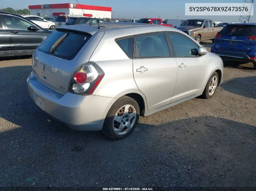 2009 Pontiac Vibe VIN: 5Y2SP678X9Z473576 Lot: 42709951
