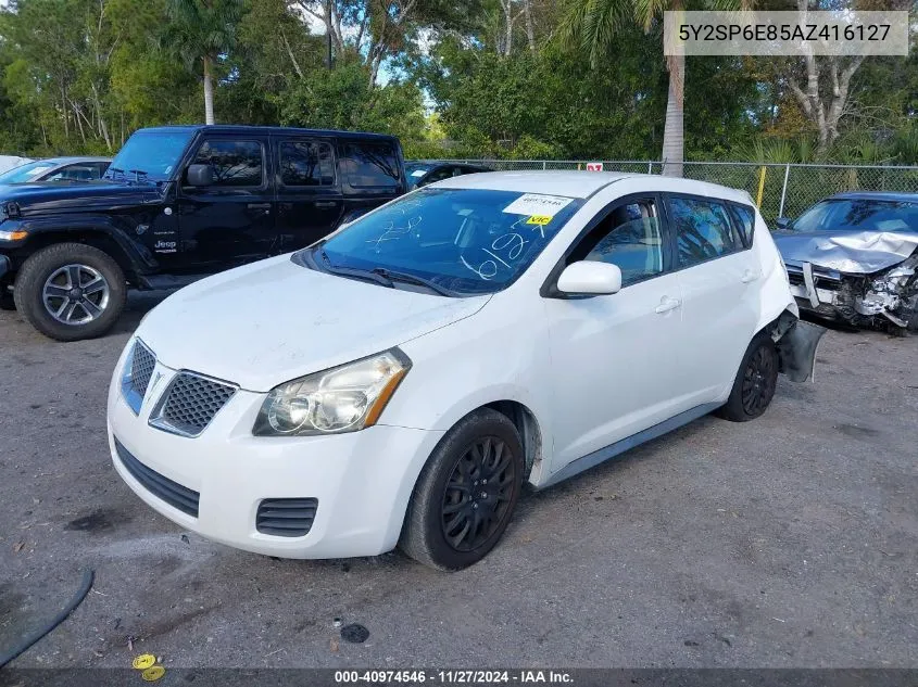 2010 Pontiac Vibe VIN: 5Y2SP6E85AZ416127 Lot: 40974546