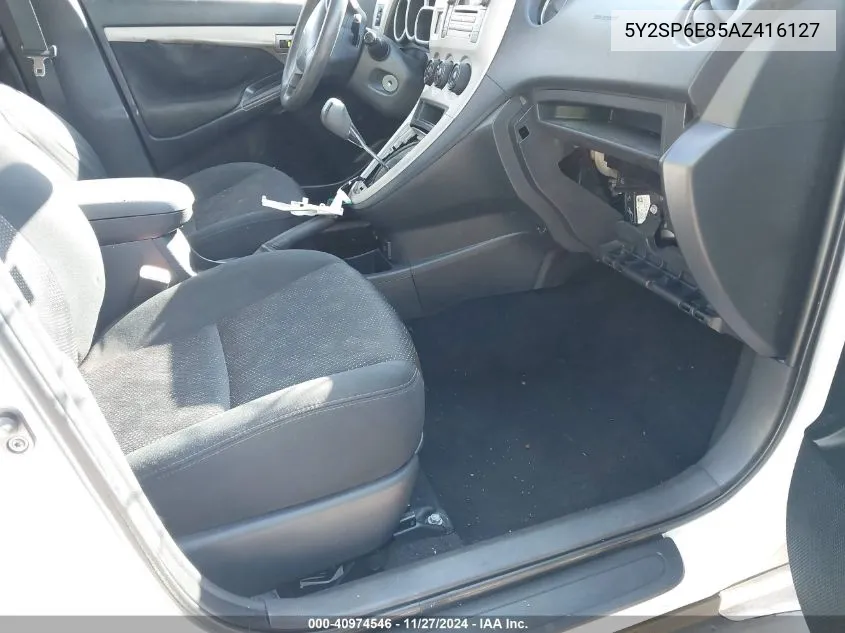 2010 Pontiac Vibe VIN: 5Y2SP6E85AZ416127 Lot: 40974546