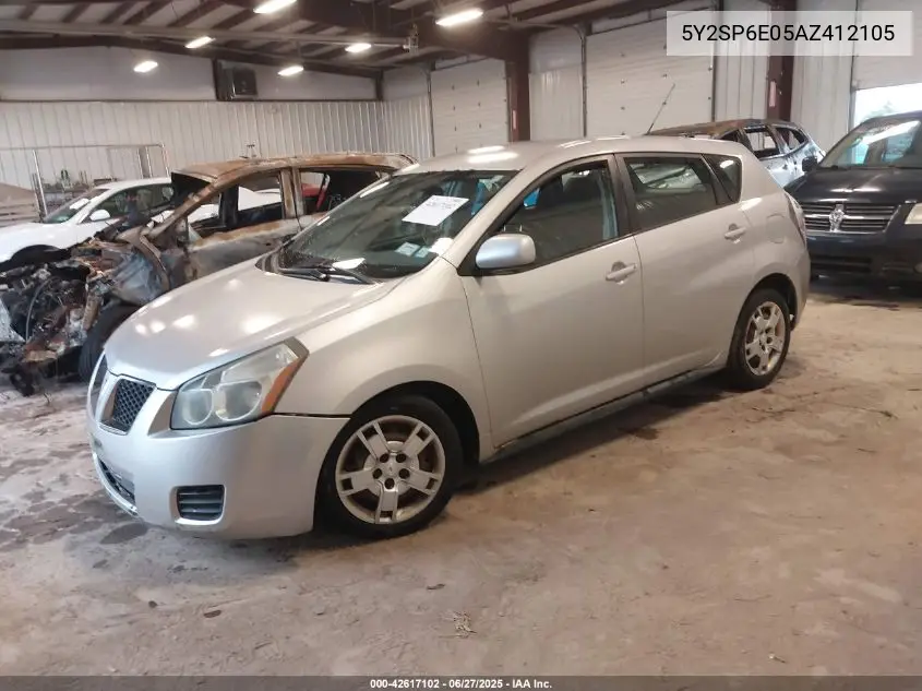 2010 Pontiac Vibe VIN: 5Y2SP6E05AZ412105 Lot: 42617102