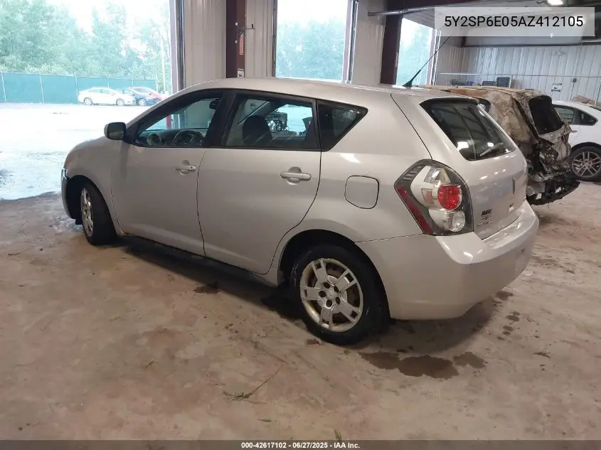 2010 Pontiac Vibe VIN: 5Y2SP6E05AZ412105 Lot: 42617102