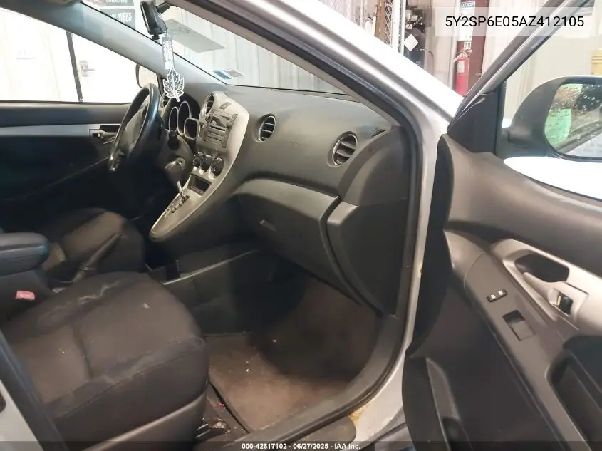 2010 Pontiac Vibe VIN: 5Y2SP6E05AZ412105 Lot: 42617102