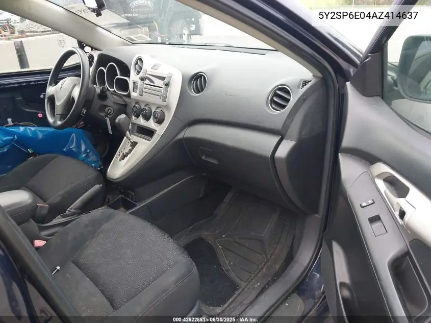 2010 Pontiac Vibe VIN: 5Y2SP6E04AZ414637 Lot: 42622851