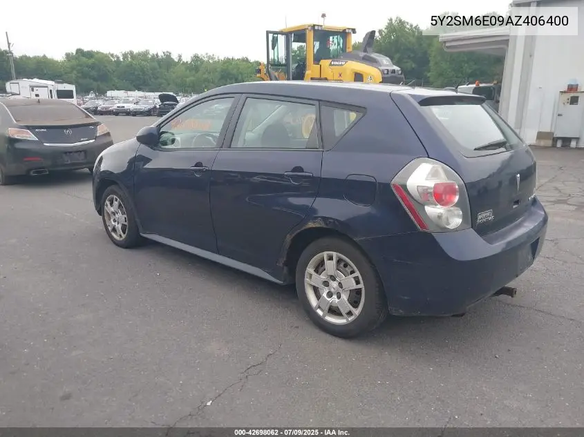 2010 Pontiac Vibe VIN: 5Y2SM6E09AZ406400 Lot: 42698062