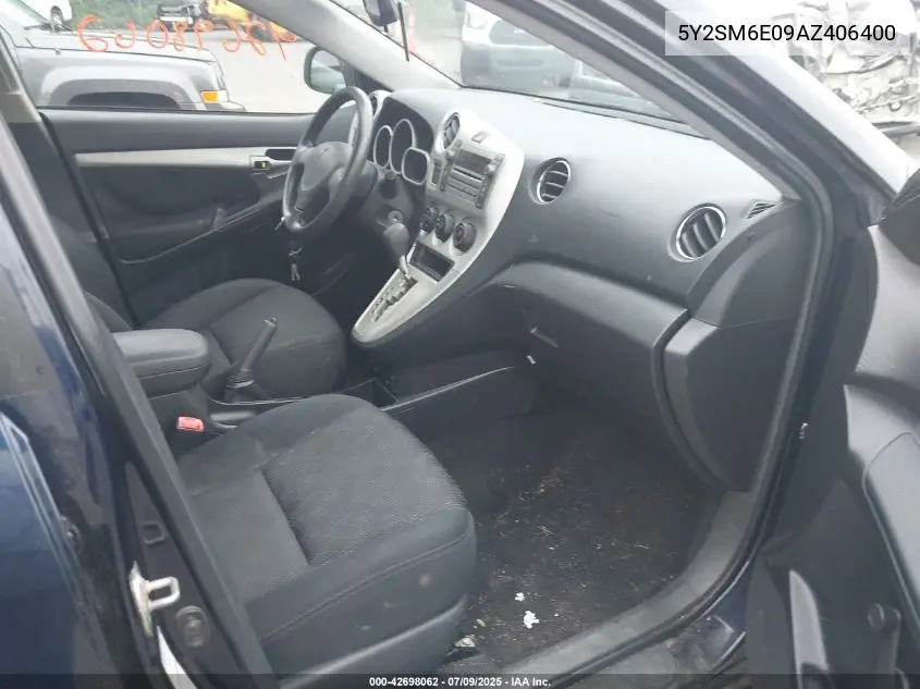 2010 Pontiac Vibe VIN: 5Y2SM6E09AZ406400 Lot: 42698062
