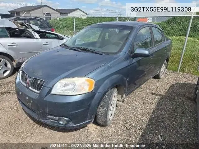 2009 Pontiac Wave Se VIN: 3G2TX55E99L119308 Lot: 20214911