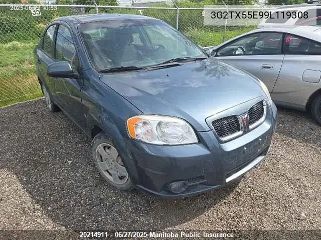 2009 Pontiac Wave Se VIN: 3G2TX55E99L119308 Lot: 20214911