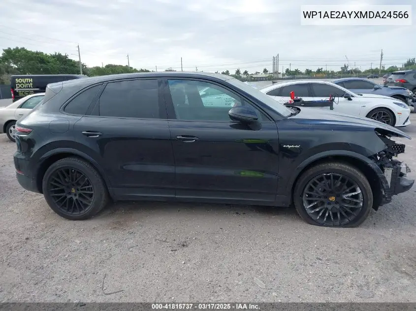 2021 Porsche Cayenne E-Hybrid VIN: WP1AE2AYXMDA24566 Lot: 41815737