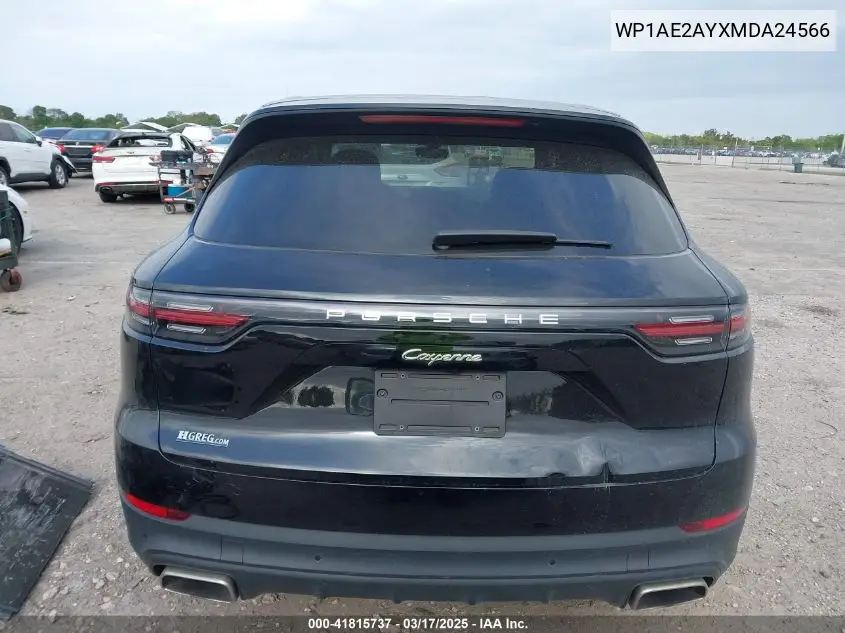 2021 Porsche Cayenne E-Hybrid VIN: WP1AE2AYXMDA24566 Lot: 41815737