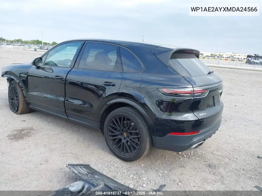 2021 Porsche Cayenne E-Hybrid VIN: WP1AE2AYXMDA24566 Lot: 41815737