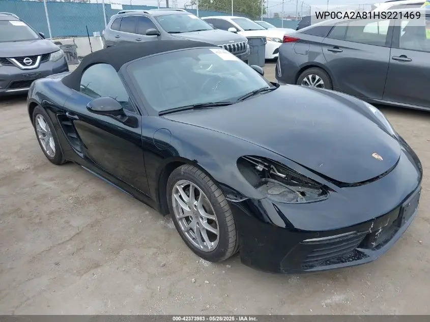 2017 Porsche 718 Boxster VIN: WP0CA2A81HS221469 Lot: 42373983