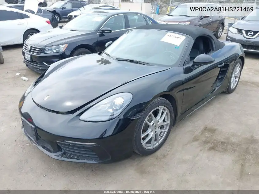 2017 Porsche 718 Boxster VIN: WP0CA2A81HS221469 Lot: 42373983