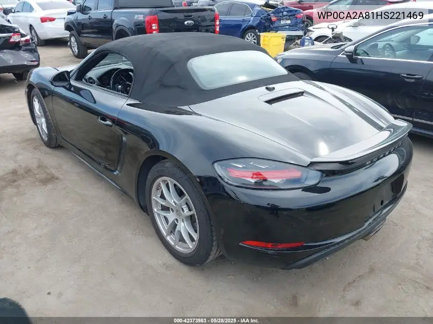 2017 Porsche 718 Boxster VIN: WP0CA2A81HS221469 Lot: 42373983