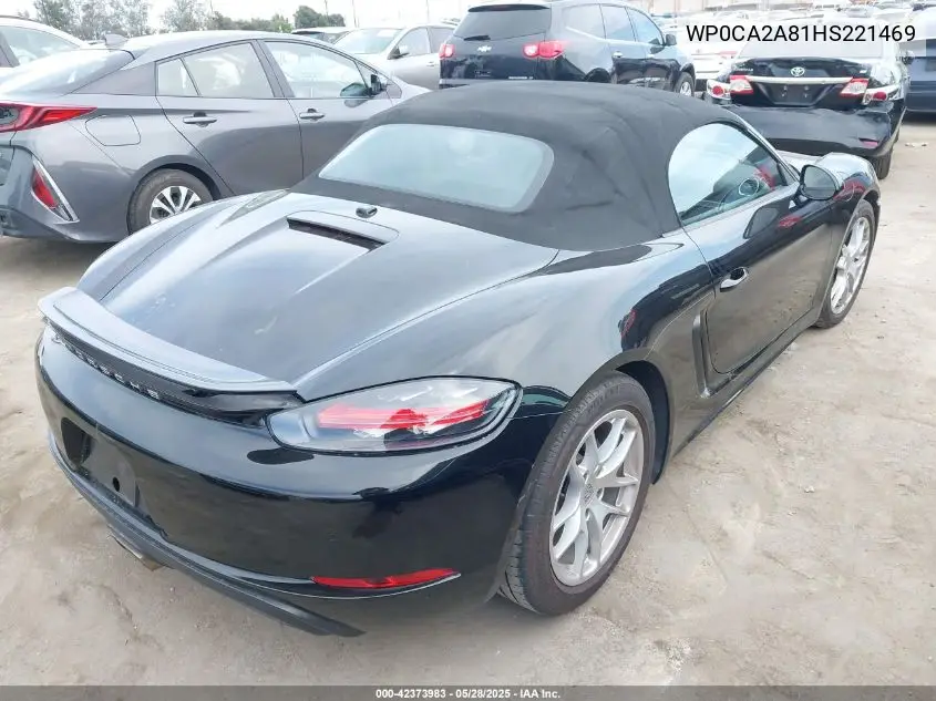 2017 Porsche 718 Boxster VIN: WP0CA2A81HS221469 Lot: 42373983