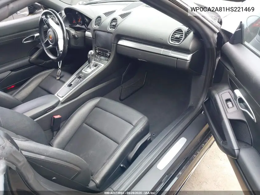 2017 Porsche 718 Boxster VIN: WP0CA2A81HS221469 Lot: 42373983