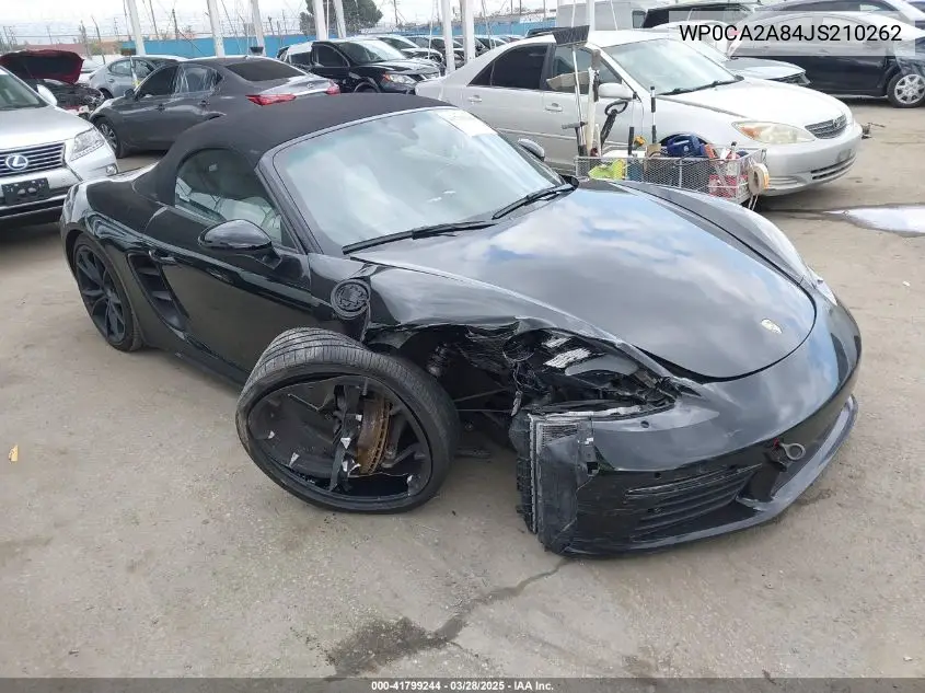 2018 Porsche 718 Boxster VIN: WP0CA2A84JS210262 Lot: 41799244