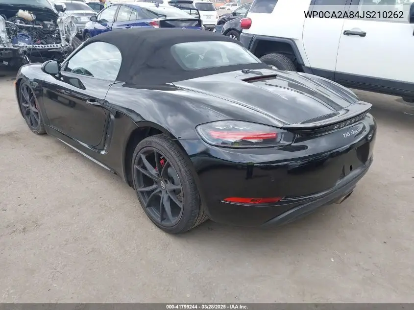 2018 Porsche 718 Boxster VIN: WP0CA2A84JS210262 Lot: 41799244