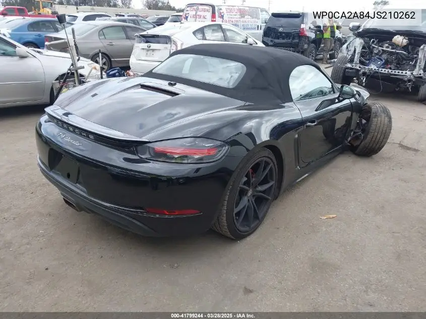 2018 Porsche 718 Boxster VIN: WP0CA2A84JS210262 Lot: 41799244