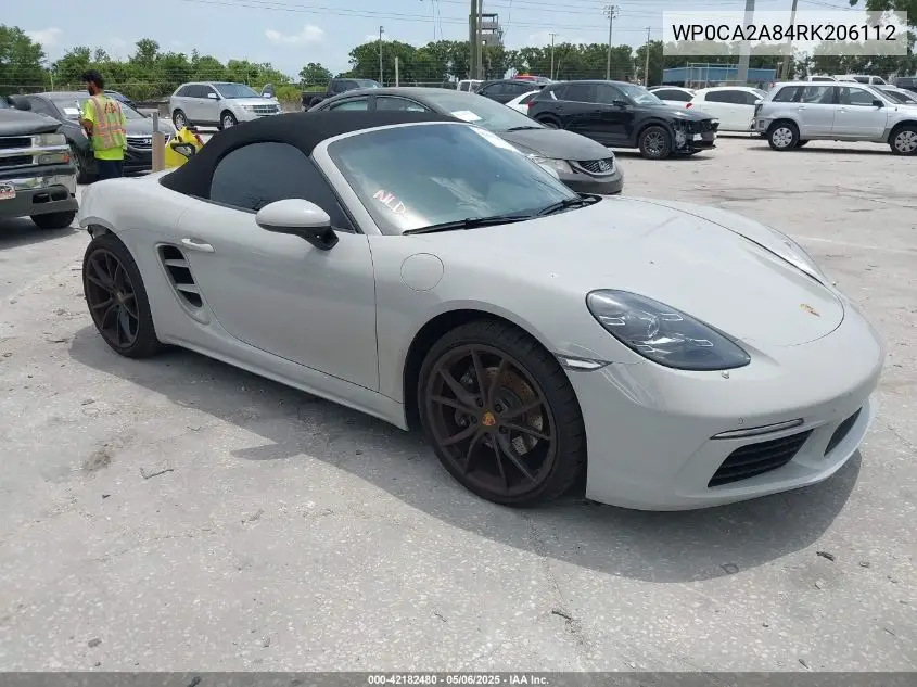 2024 Porsche 718 Boxster Style Edition VIN: WP0CA2A84RK206112 Lot: 42182480