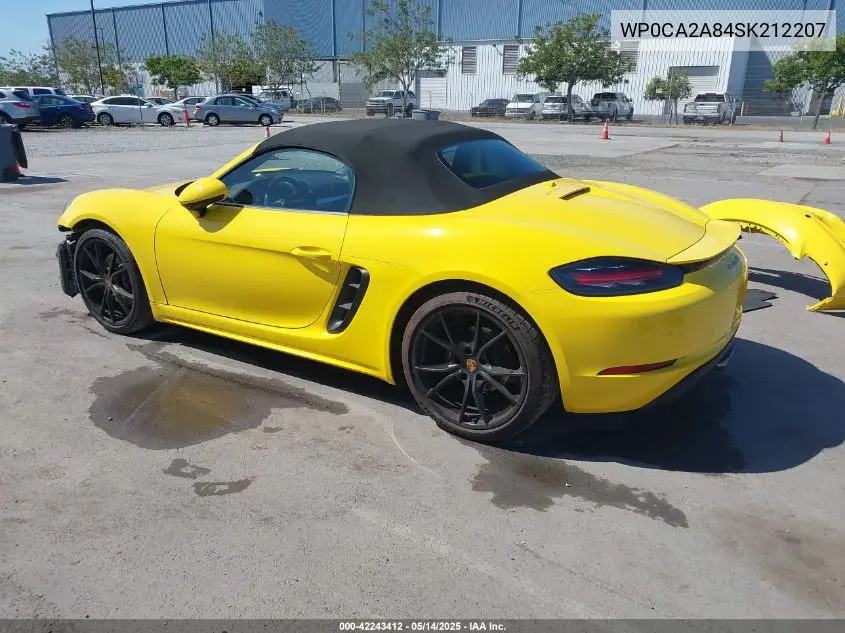 2025 Porsche 718 Boxster Style Edition VIN: WP0CA2A84SK212207 Lot: 42243412