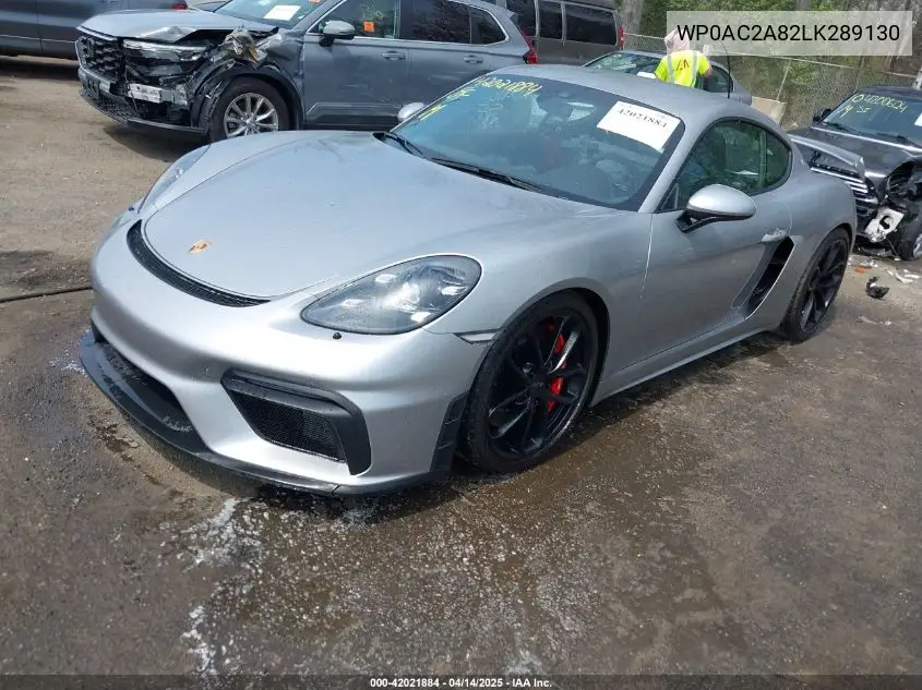 2020 Porsche 718 Cayman Gt4 VIN: WP0AC2A82LK289130 Lot: 42021884
