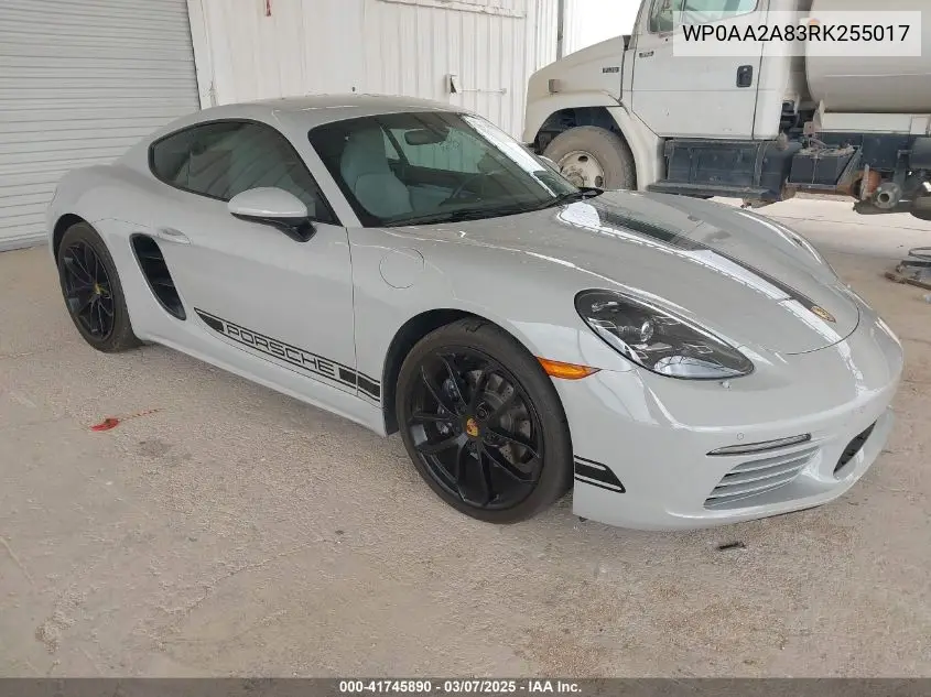 2024 Porsche 718 Cayman Style Edition VIN: WP0AA2A83RK255017 Lot: 41745890