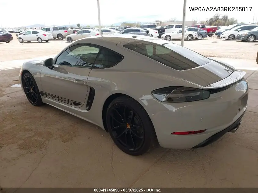 2024 Porsche 718 Cayman Style Edition VIN: WP0AA2A83RK255017 Lot: 41745890